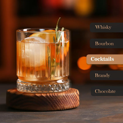 Whiskey Ice Cubes Mold 2 Pack - Round Cube & Ball Maker Set with Storage Bin, Trays Lid, Tongs for Bourbon Cocktails, Gifts Lover