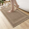 Waffle Bath-Mat Absorbent Bath Mats for Bathroom Non Slip Machine Washable Rugs with Tassels Ultra Soft
