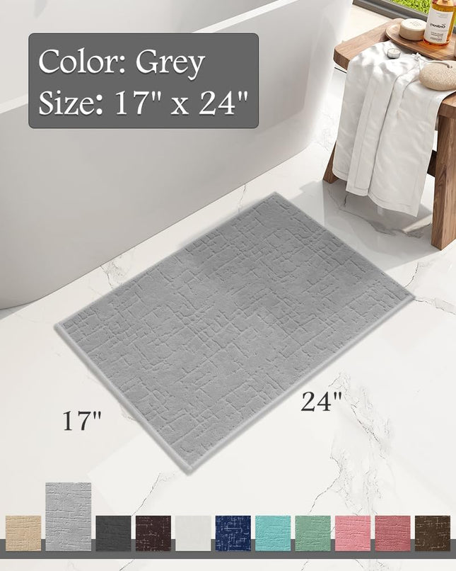 -Bath Mat-Absorbent Quick Dry Bathroom Floor Mats-Washable Rubber Backing Bath Mats for Rugs Fit Under – product detail