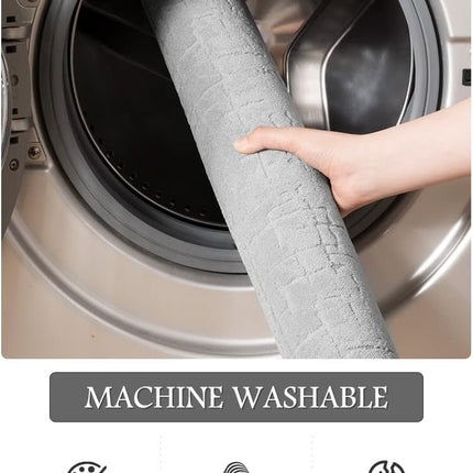 -Bath Mat-Absorbent Quick Dry Bathroom Floor Mats-Washable Rubber Backing Bath Mats for Rugs Fit Under Door-Bath Rug in Front of Sink Bathtub Shower Room, Grey 17''x24'' 17''x24''(Rectangular)