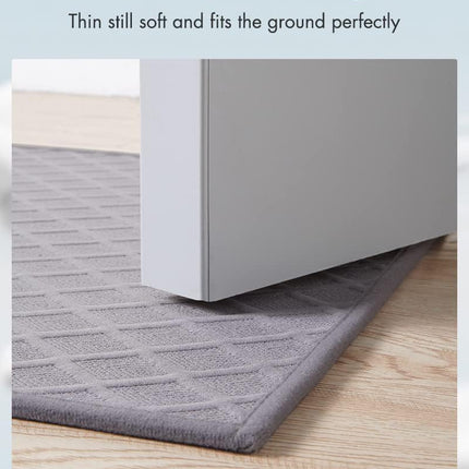 Ultra Thin Bath Mat, Rubber Backed Mats for Bathroom Non Slip, Absorbent Mat Floor Machine Washable Rugs, Shower, Sink (17"x28", Grey) Grey 17"x28"
