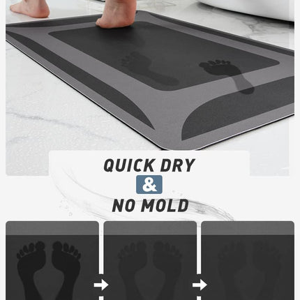 -Bath Rug-Quick Dry Absorbent Rubber Backed Thin Bathroom Rugs Fit Under Door-Bath Mats for Floor Mat in Front of Sink-Shower Rug 17"X27.5" Dark Grey 1'6" x 2'3" (Rectangular)