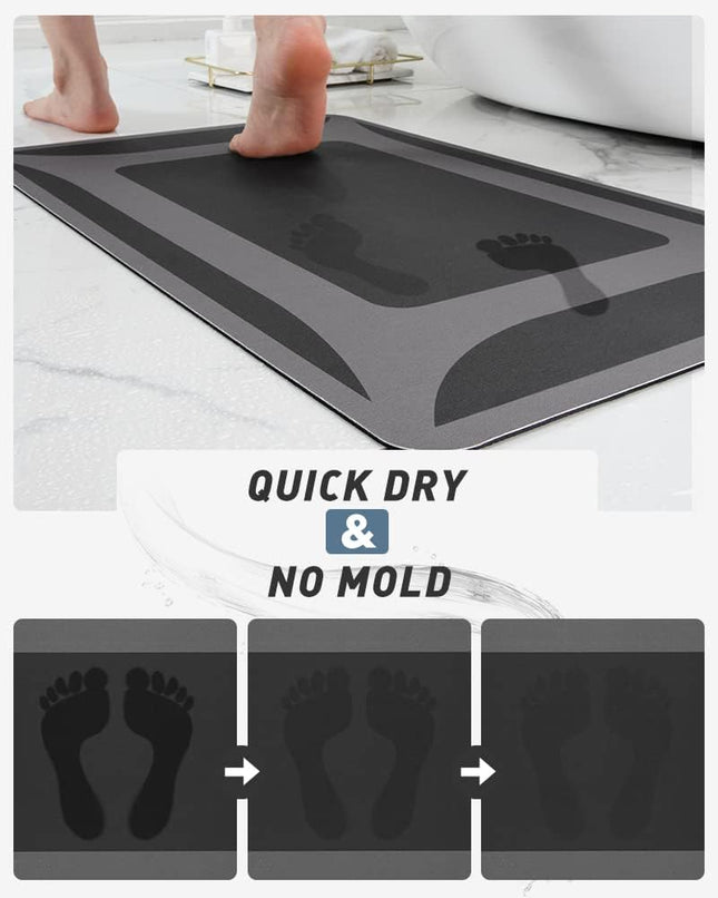 -Bath Rug-Quick Dry Absorbent Rubber Backed Thin Bathroom Rugs Fit Under Door-Bath Mats for Floor Mat – product detail
