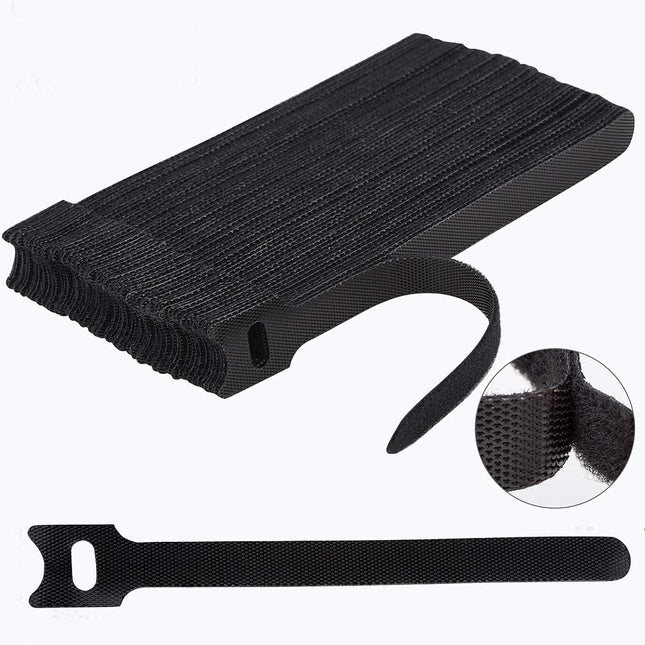 60 PCS 6 Inches Reusable Cable Ties Adjustable Cord Straps Wire Organizer Wrap and Hook Loop Management