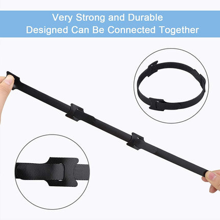 60 PCS 6 Inches Reusable Cable Ties, Adjustable Cord Straps Wire Organizer Wrap and Hook Loop Management - 6inches-60PCS