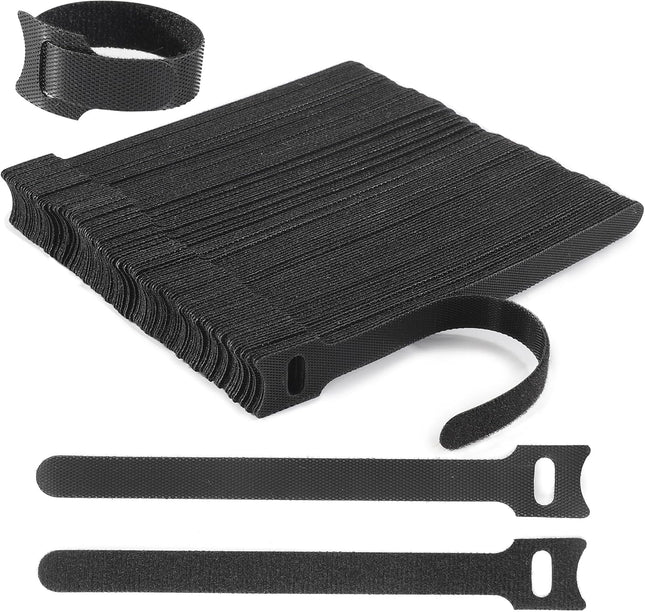 Reusable Cable Ties 126 PCS 6 Inches Adjustable Cord Straps Wire Organizer Wrap and Hook Loop Management