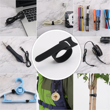 Reusable Cable Ties, 126 PCS 6 Inches Adjustable Cord Straps Wire Organizer Wrap and Hook Loop Management -