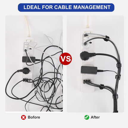 Reusable Cable Ties, 126 PCS 6 Inches Adjustable Cord Straps Wire Organizer Wrap and Hook Loop Management -