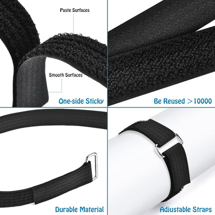0.75"x19.7ft Hook and Loop Straps with 30 Buckles Adjustable Cut-to-Length Cable Ties - Reusable Nylon Fastening Tape for Storage or Organization (0.75in x 19.7ft) 0.75in 19.7ft