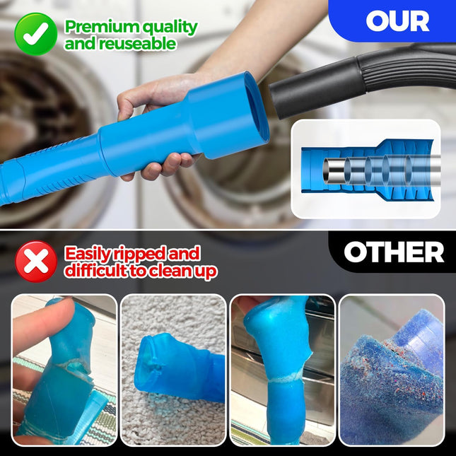 Dryer Vent Cleaner Kit Lint Vacuum Attachment Brush Remover Hose Replacement Parts Duct Cleaning Blue Blue – product detail