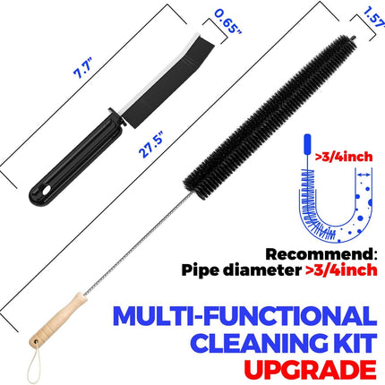 Dryer Vent Cleaner Kit - Household Cleaning Supplies, Lint Brush, Refrigerator Long Coil Flexible Remover, Removing Dust and Pet Hair 28