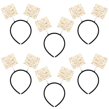 6 Pcs Passover Seder Matzah Headband Matzoh Felt Headwear Adults Matzo Costume Props Gifts for Party -