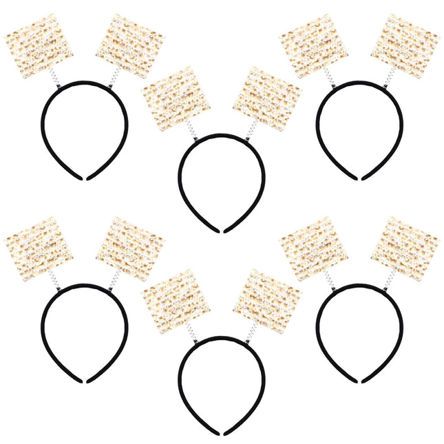 6 Pcs Passover Seder Matzah Headband Matzoh Felt Headwear Adults Matzo Costume Props Gifts for Party