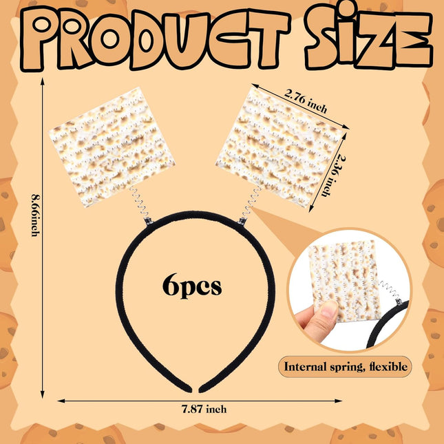 6 Pcs Passover Seder Matzah Headband Matzoh Felt Headwear Adults Matzo Costume Props Gifts for Party – product detail