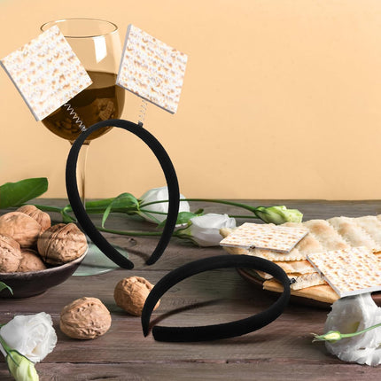 6 Pcs Passover Seder Matzah Headband Matzoh Felt Headwear Adults Matzo Costume Props Gifts for Party -