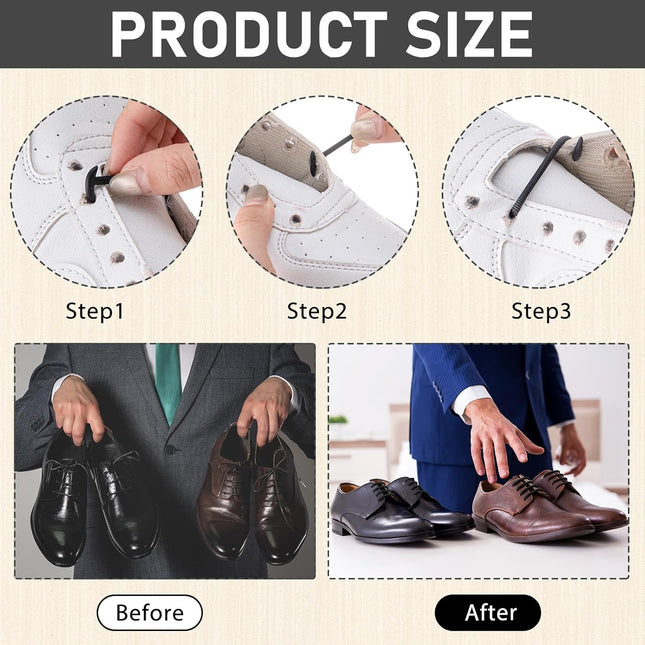 No Tie Silicone Elastic Shoe Laces for Men Tieless Stretch Lace Dress Waxed Shoelaces Adult Formal Oxford – product detail