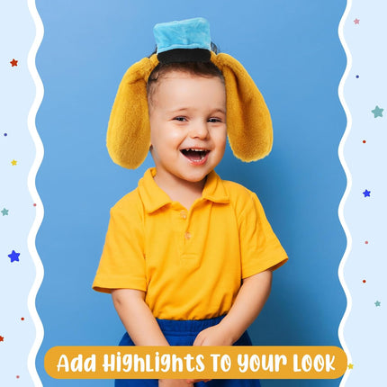 Dog Ear Headband for Kids Police Costume Puppy Cartoon Movie Halloween Cosplay Party -
