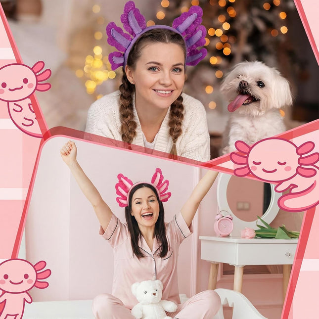 12 Pcs Halloween Axolotl Costume Headband Animal Ear Hair Hoop Headpiece Cosplay Party Favor for Women – product detail