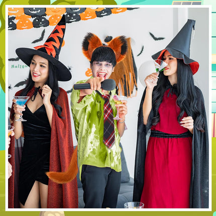 3 Pcs Fox Cosplay Costume Includes Necktie, Ears Headband, and Tail for Halloween Party Adult Accessories -