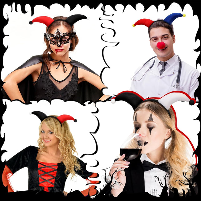 6 Pcs Clown Headband Soft Headbands for Mardi Gras Parties Carnival Circus Events Durable Reusable – product detail