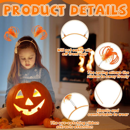 Halloween Dress up Set Included Orange Wig and Wrist Spandex Gloves Headband Ponytails Head Bopper Cosplay Costume for Women Men Adult Party Supplies Headwear Accessory -