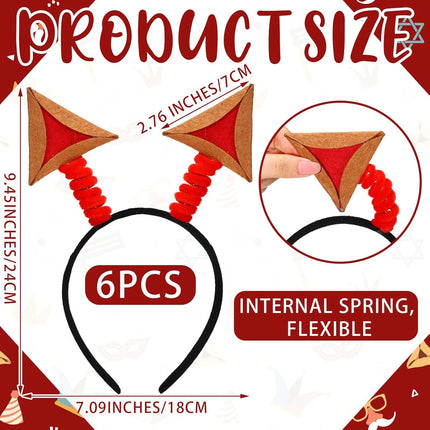6 Pcs Purim Decorations Felt Hamantaschen Headwear Headband Costume for Adults Photo Props Gifts Party Favors Jewish Decoration Activity Supply -