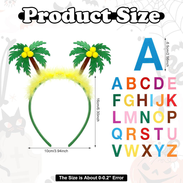 53 Pcs Book Character Costume Accessories Letter Tree Set Includes Palm Headband and 52 Felt Stickers for – product detail