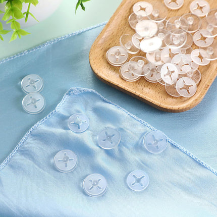 12 Pcs Clear Running Bib Clips Race Number Buckle Fixing System Triathlon Holder Field Events Fastener for Runners Marathon Skating Track -