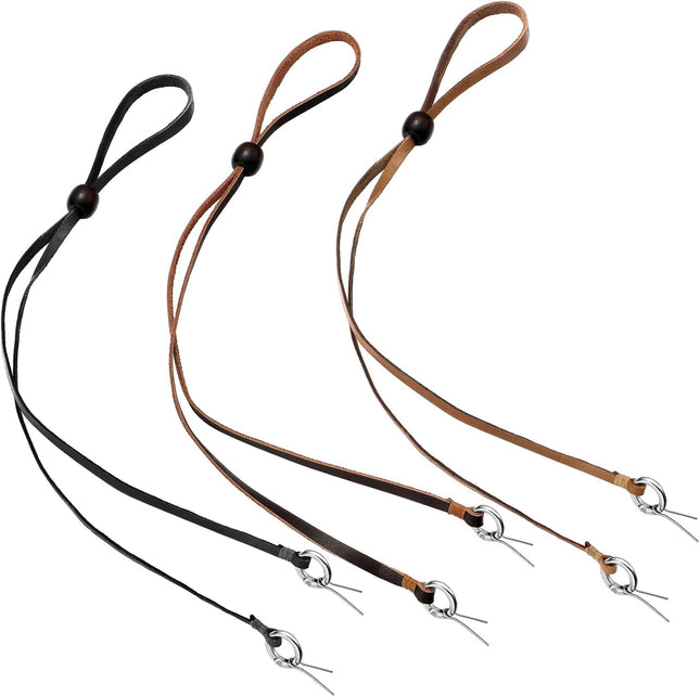 3/6 Pieces Leather Hat Chin Straps for Men and Women Removable Cap Cord Stampede Strings Cowboy Sun
