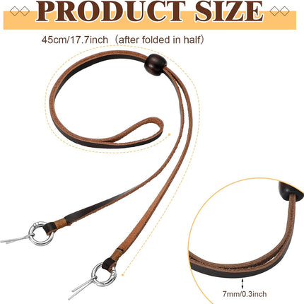 3/6 Pieces Leather Hat Chin Straps for Men and Women Removable Cap Cord Stampede Strings Cowboy Sun -