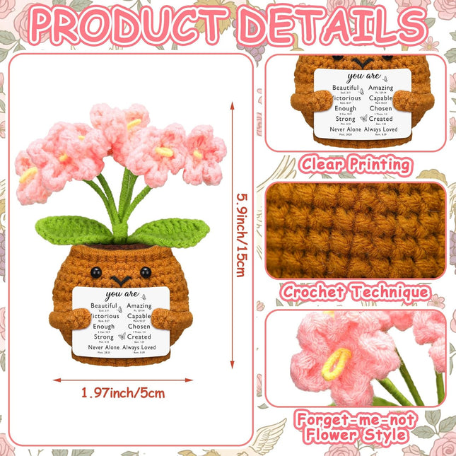 Christian Gift for Women Positive Handmade Crochet Doll with Bible Verse Prayer Card Inspirational (Forget – product detail