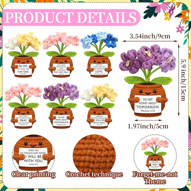 6 Pcs Christian Gift for Women Faith Scripture Religious Positive Handmade Crochet Doll with Bible Verse – product detail