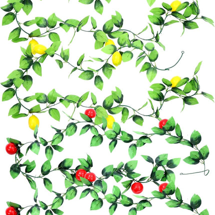 4 Pcs Sukkot Sukkah Decorations Apple Etrog Garland Fruits Hanging Banner Jewish Holiday Celebration Party Supplies -