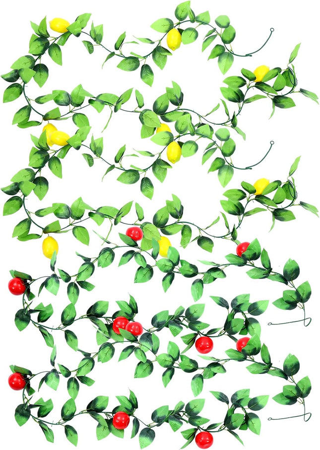 4 Pcs Sukkot Sukkah Decorations Apple Etrog Garland Fruits Hanging Banner Jewish Holiday Celebration Party