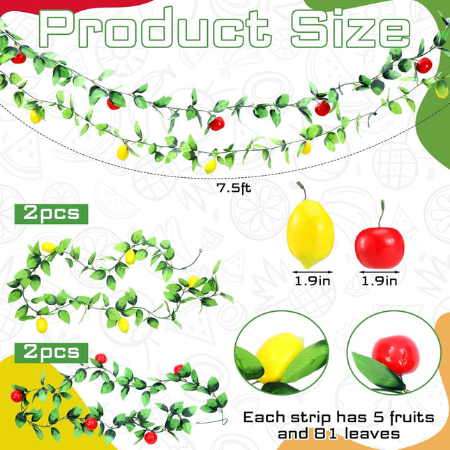 4 Pcs Sukkot Sukkah Decorations Apple Etrog Garland Fruits Hanging Banner Jewish Holiday Celebration Party – product detail