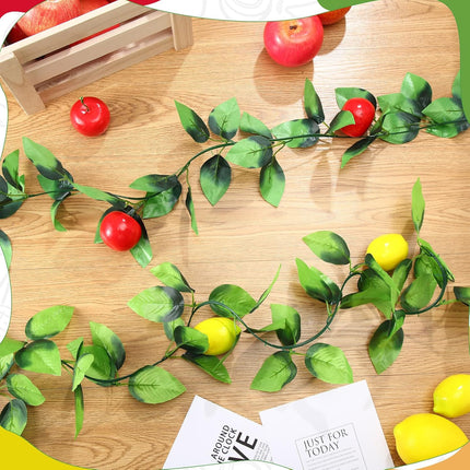 4 Pcs Sukkot Sukkah Decorations Apple Etrog Garland Fruits Hanging Banner Jewish Holiday Celebration Party Supplies -