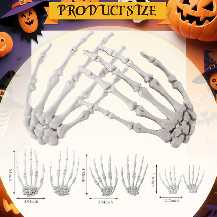 32 Pcs Halloween Hanging Decorations Set, Floating Witch Brooms Hat Skeleton Hands Wizard Straw Broom Accessories for Party Favors Birthday DIY Crafts -