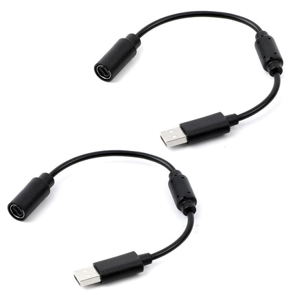 2pcs USB Breakaway Cable, Replacement Cord Adapter Cable for Logitech G920 Driving Force Thrustmaster Ferrari 458 Game Wired Controllers, Fast Data Transmission (Black) -