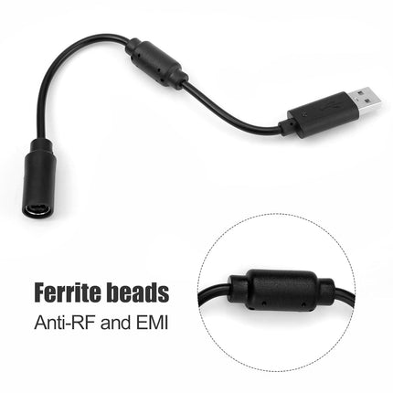 2pcs USB Breakaway Cable, Replacement Cord Adapter Cable for Logitech G920 Driving Force Thrustmaster Ferrari 458 Game Wired Controllers, Fast Data Transmission (Black) -
