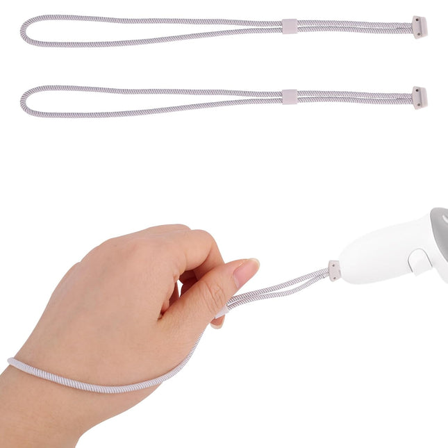 2pcs Controller Wrist Straps for Oculus 3 White Adjustable Hand Lanyards Easy to Attach VR Accessories 3s