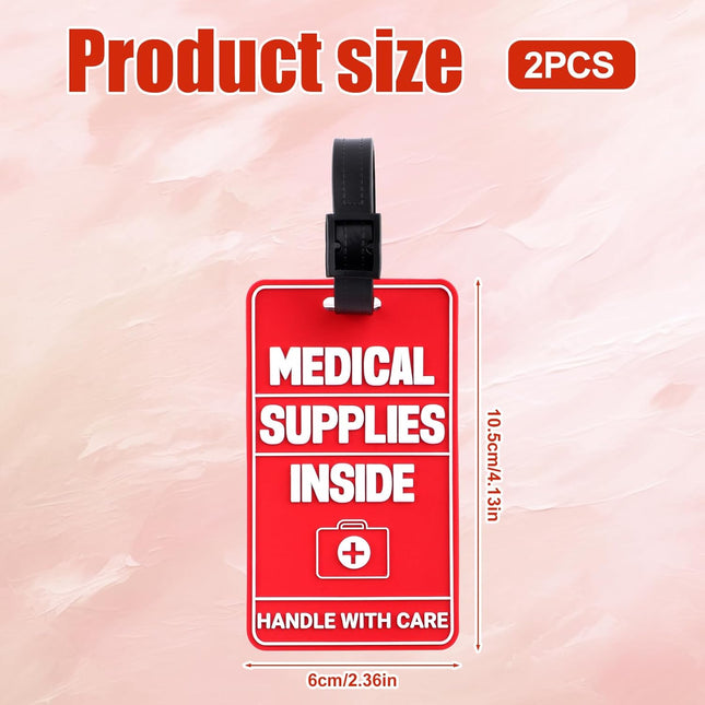 2pcs Medical Supplies Inside Tags Three-Dimensional Design Device Luggage Tag Handle with – product detail