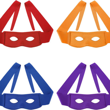 4pcs Turtle Eye Masks, Funny Halloween Masquerade Costume Mask for Kids Adults Turtles Party Decorations Birthday Cosplay Dress up Supplies -
