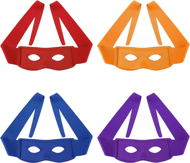 4pcs Turtle Eye Masks Funny Halloween Masquerade Costume Mask for Kids Adults Turtles Party Decorations