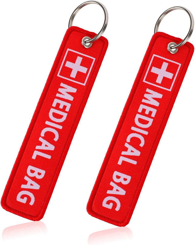 2pcs Medical Alert Tags for Bags Double-Sided Equipment Device Luggage ID Tag Durable and Reusable