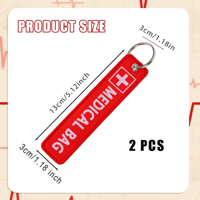 2pcs Medical Alert Tags for Bags Double-Sided Equipment Device Luggage ID Tag Durable and Reusable – product detail