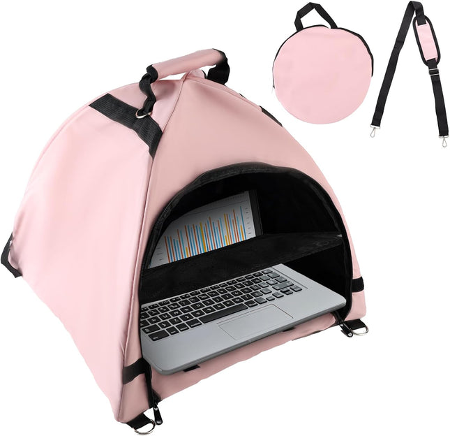 Laptop Tent Sun Shade Waterproof Fabric Protective Hood for Computer Working Outside Accessories in Pink