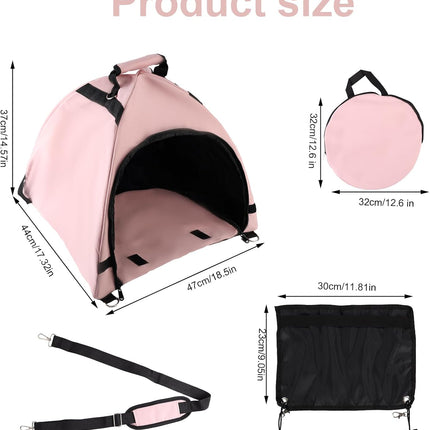 Laptop Tent, Sun Shade Waterproof Fabric Protective Hood for Computer Working Outside Accessories Part Glare Shield & Heat Reflective Awning Convertible Tote Outdoor (Pink) As Shown in the Picture -