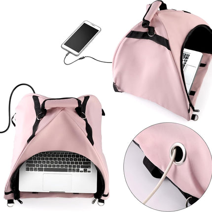 Laptop Tent, Sun Shade Waterproof Fabric Protective Hood for Computer Working Outside Accessories Part Glare Shield & Heat Reflective Awning Convertible Tote Outdoor (Pink) As Shown in the Picture -