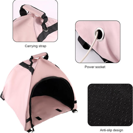 Laptop Tent, Sun Shade Waterproof Fabric Protective Hood for Computer Working Outside Accessories Part Glare Shield & Heat Reflective Awning Convertible Tote Outdoor (Pink) As Shown in the Picture -