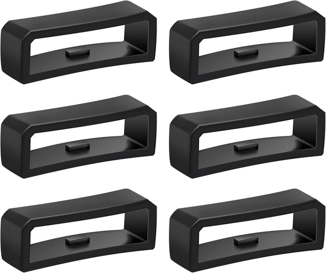 6pcs Watch Strap Holder Loop Silicone Band Keeper Retainer Fastener Ring Parts for Smart Wristband